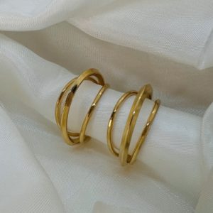 BRINCO ARGOLA FILEIRAS  DOURADO