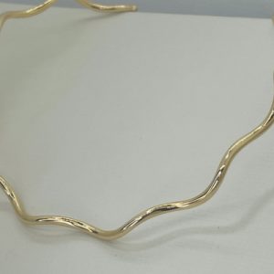 CHOKER ONDULADA LISA DOURADO