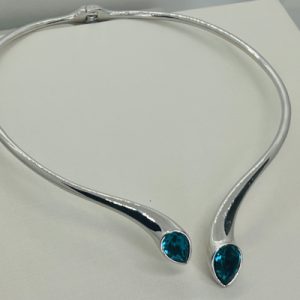 CONJUNTO ARO GOTA CRISTAL BRANCO TURMALINA