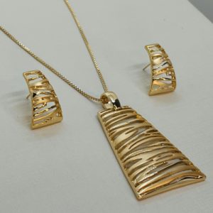 CONJUNTO DETALHADO LISO DOURADO 60CM