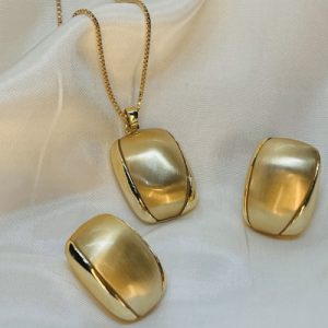 CONJUNTO FOSCO LISO DOURADO 40CM
