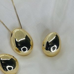 CONJUNTO GOTA LISA DOURADO 60CM