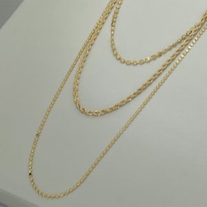 COLAR TRIO MIX LISO DOURADO